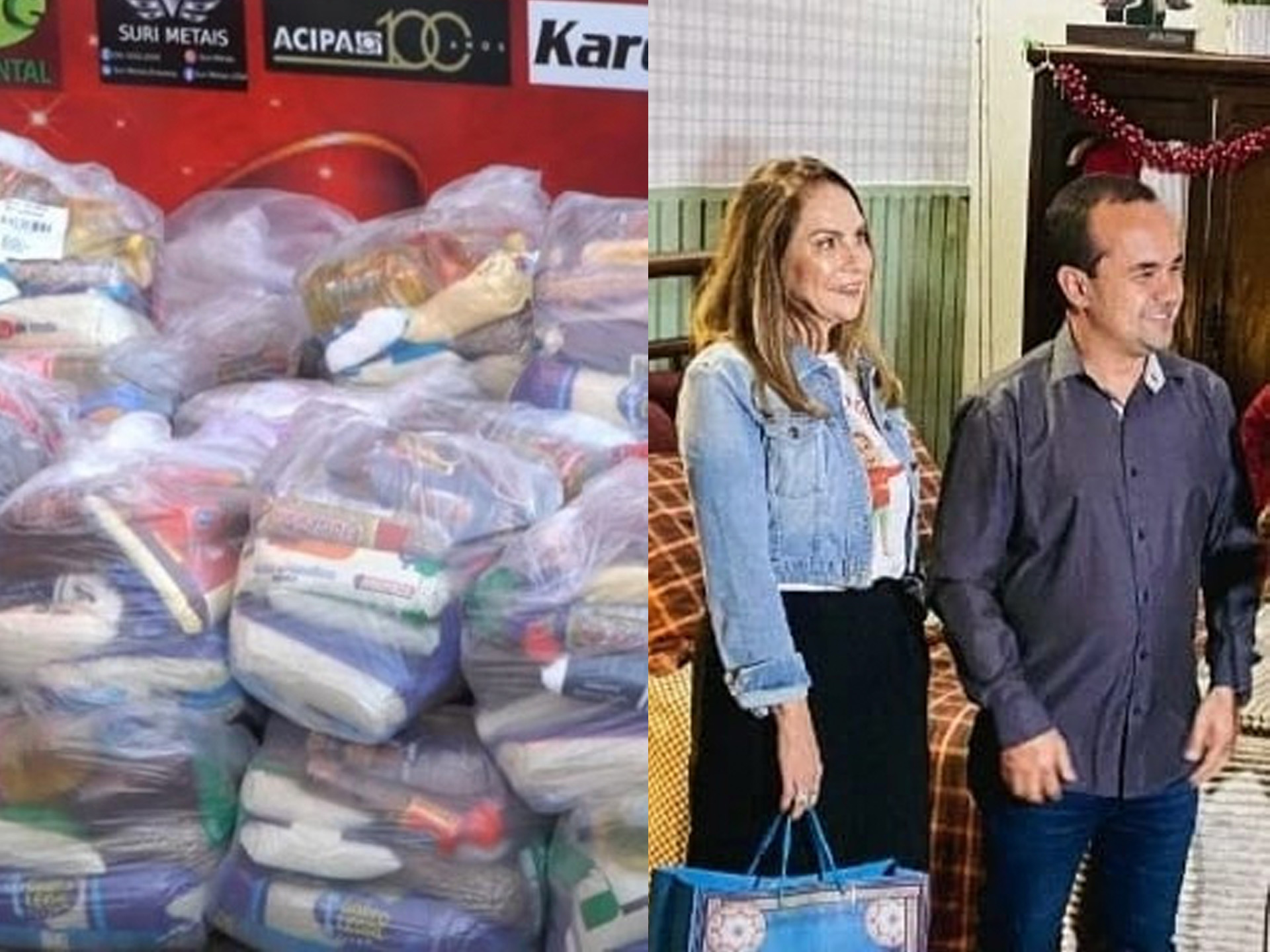 Leandro Morais prestigia encerramento da Casa Encantada de Noel com doação de 20 toneladas de alimentos